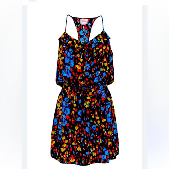 Parker 100% Silk Floral Mini-Dress - Picture 1 of 4